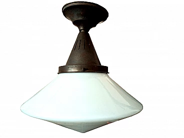 Glass pendant lamp attributed to Peter Bherens, 1920s