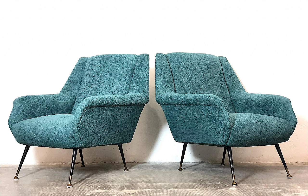 Pair of armchairs by Gigi Radice for Minotti, 1960s 3