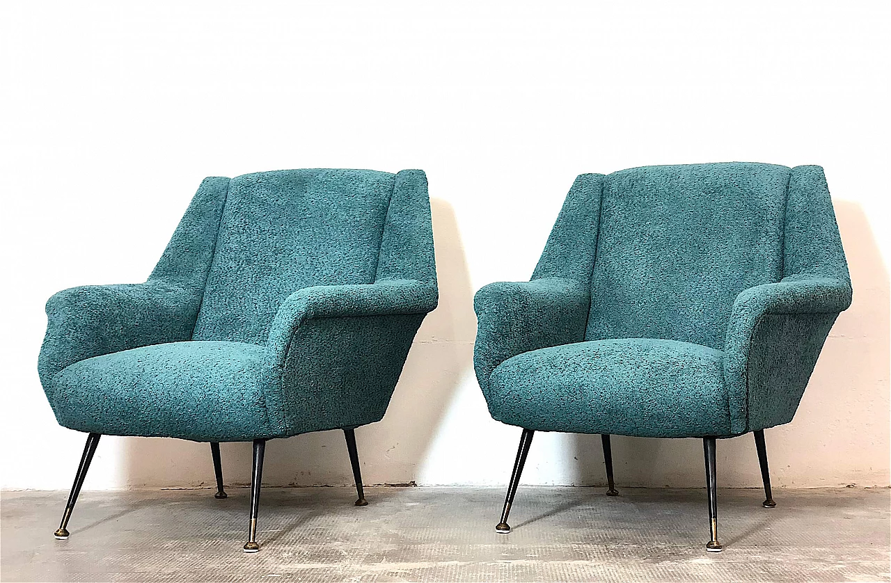 Pair of armchairs by Gigi Radice for Minotti, 1960s 6