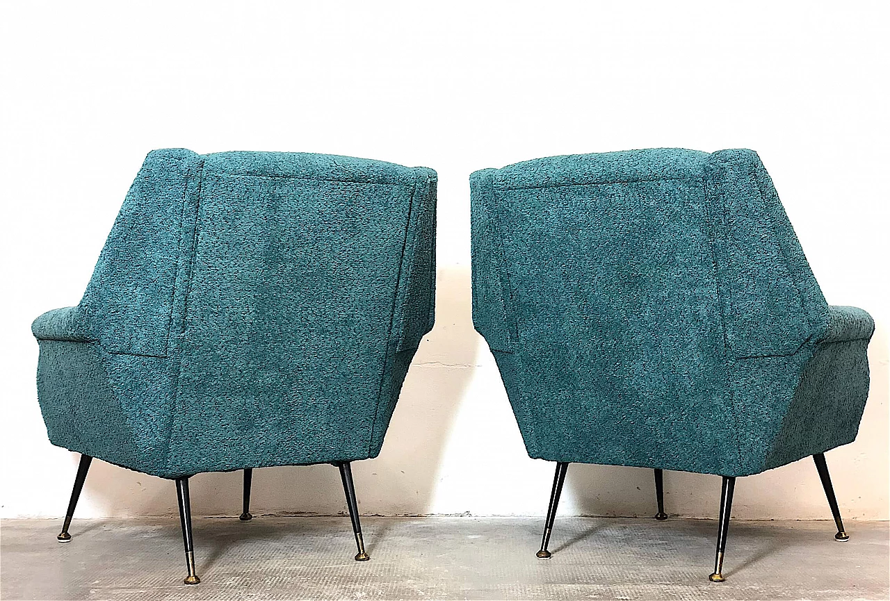 Pair of armchairs by Gigi Radice for Minotti, 1960s 8