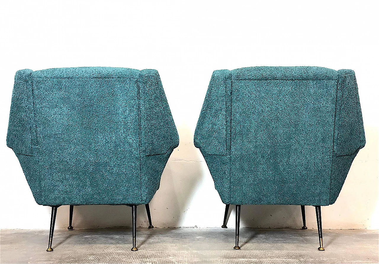 Pair of armchairs by Gigi Radice for Minotti, 1960s 9