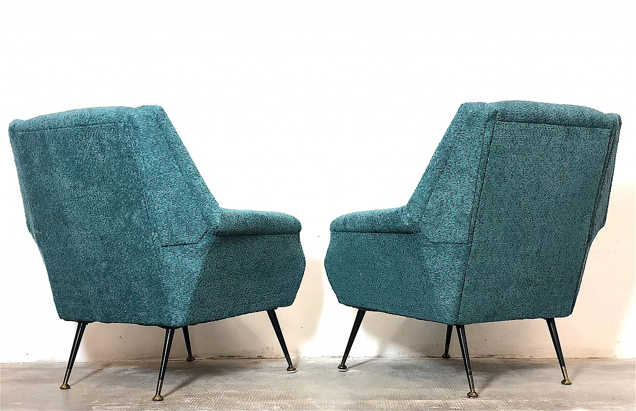Pair of armchairs by Gigi Radice for Minotti, 1960s 10