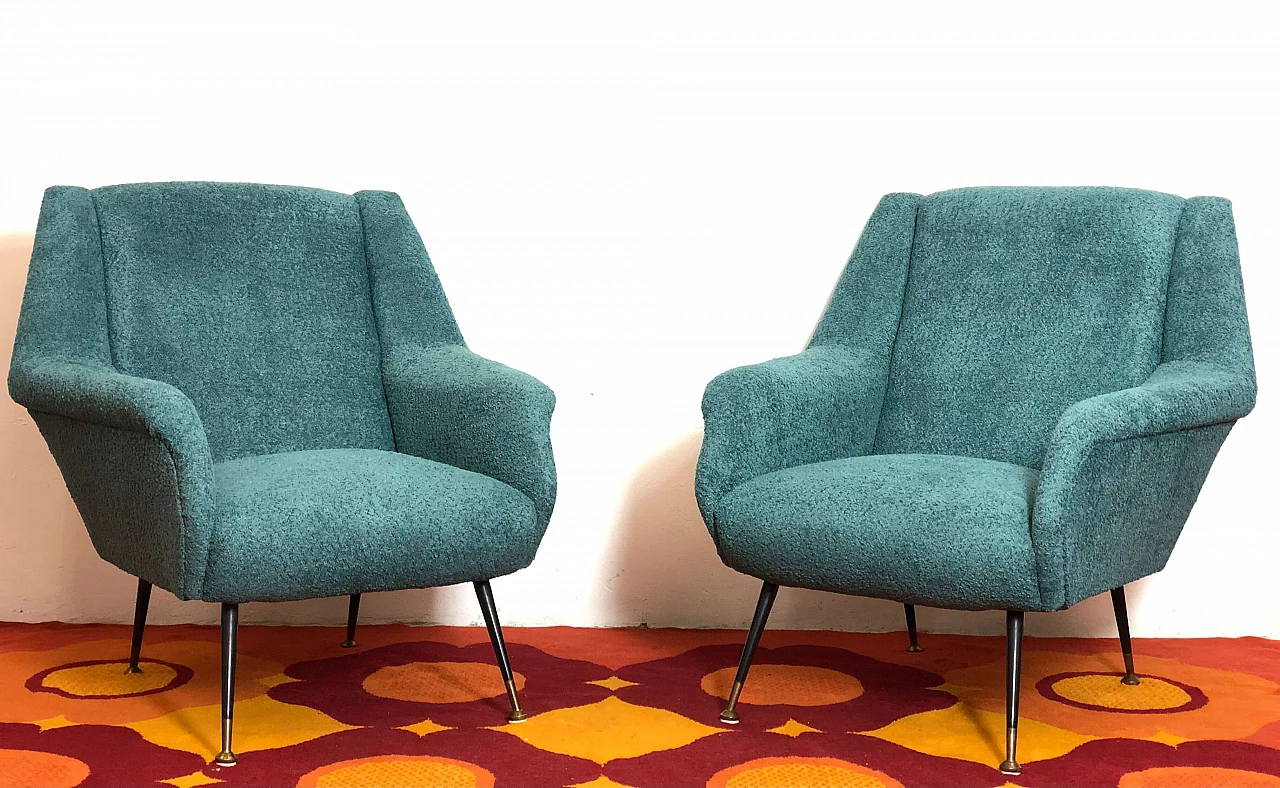 Pair of armchairs by Gigi Radice for Minotti, 1960s 12