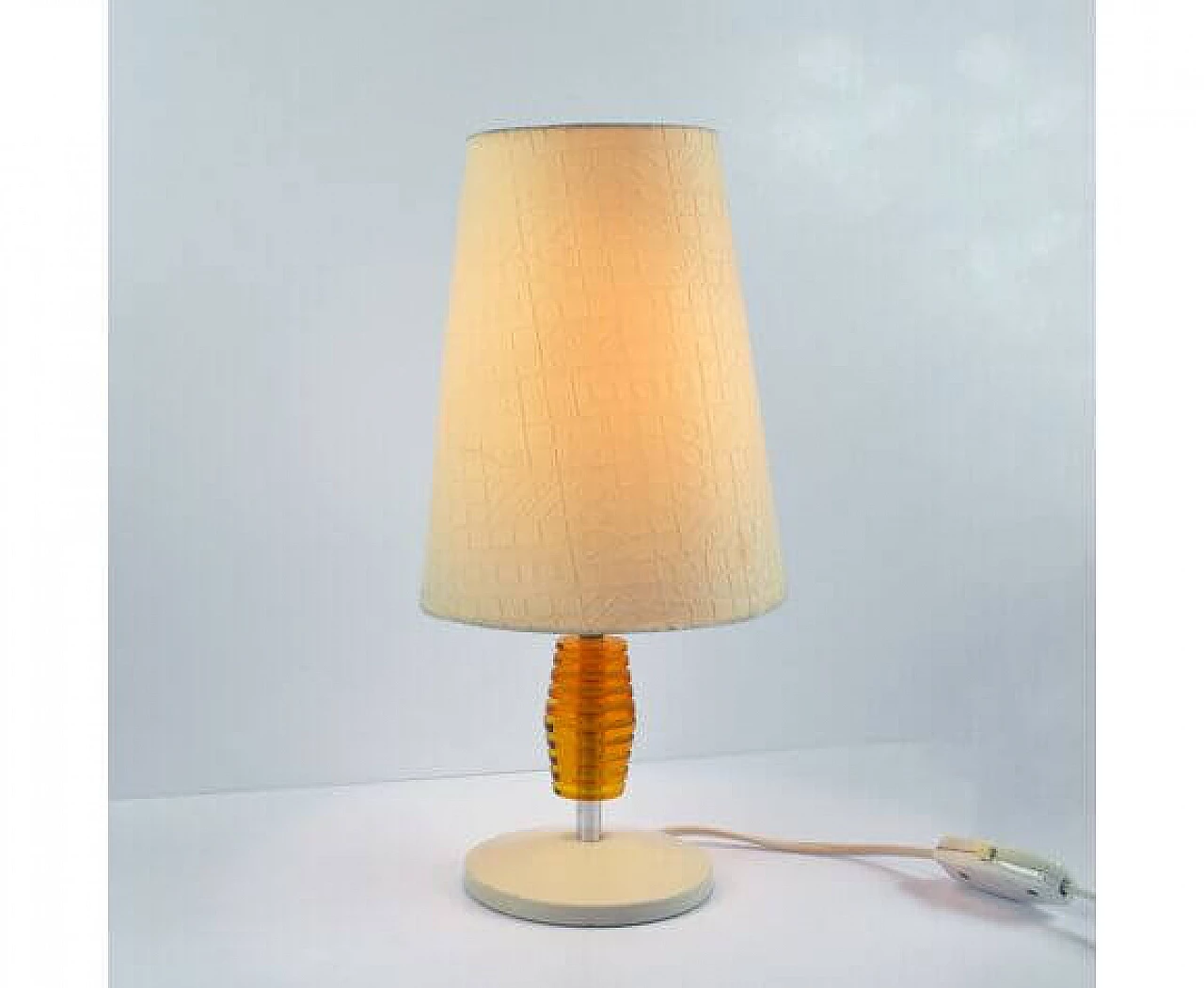 Table lamp with fabric shade for Nenumleuchten, 1970s 9