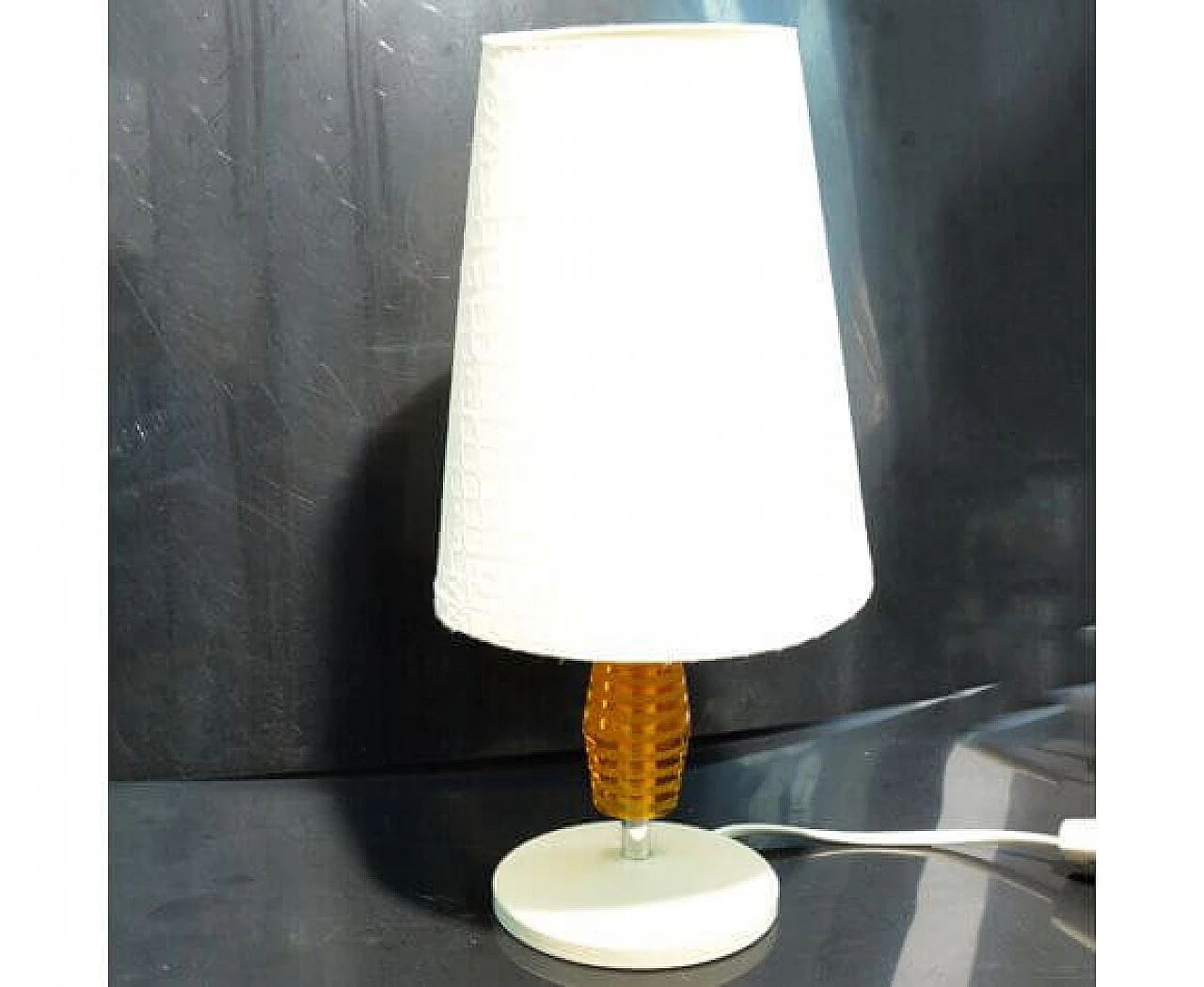 Table lamp with fabric shade for Nenumleuchten, 1970s 11