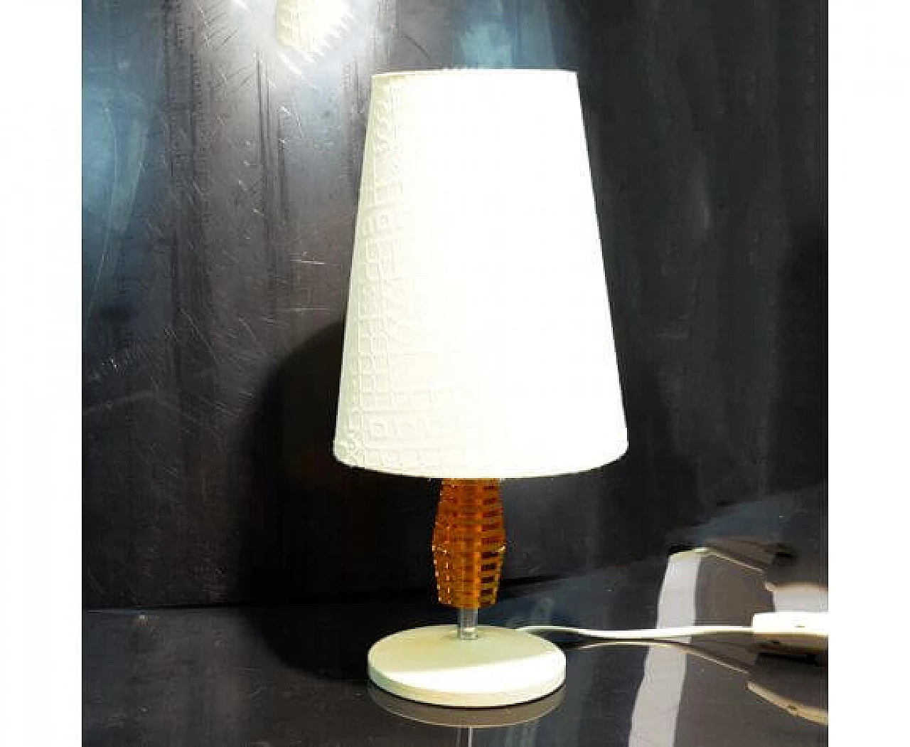Table lamp with fabric shade for Nenumleuchten, 1970s 13