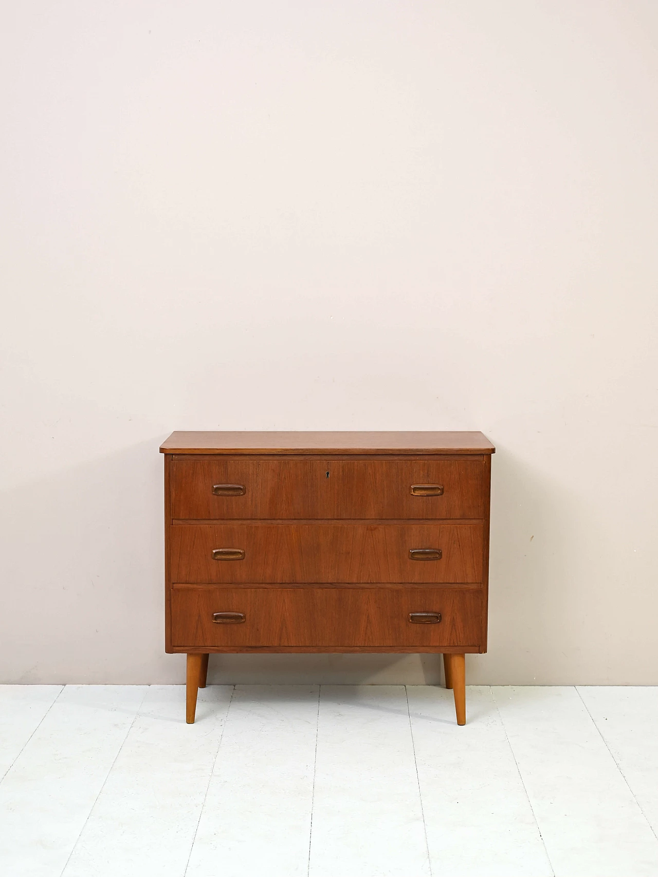 Teak dresser with three compartments, 1960s 2