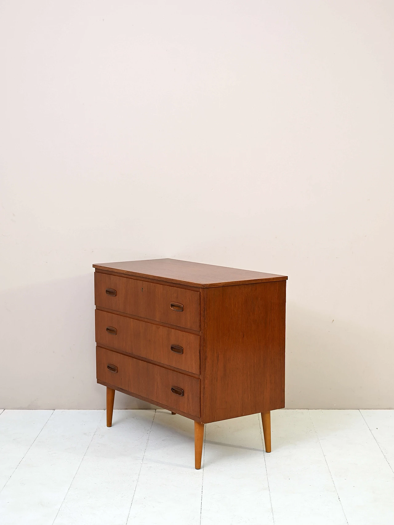 Teak dresser with three compartments, 1960s 4