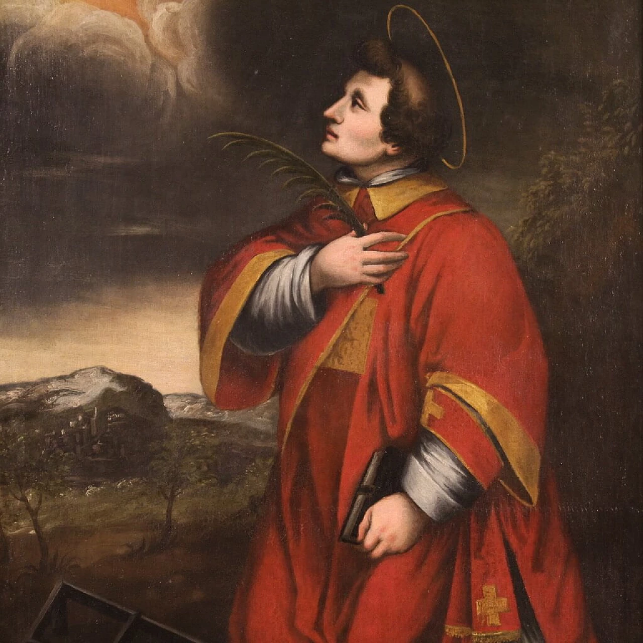 San Lorenzo martire, scuola italiana, olio su tela, '600 2