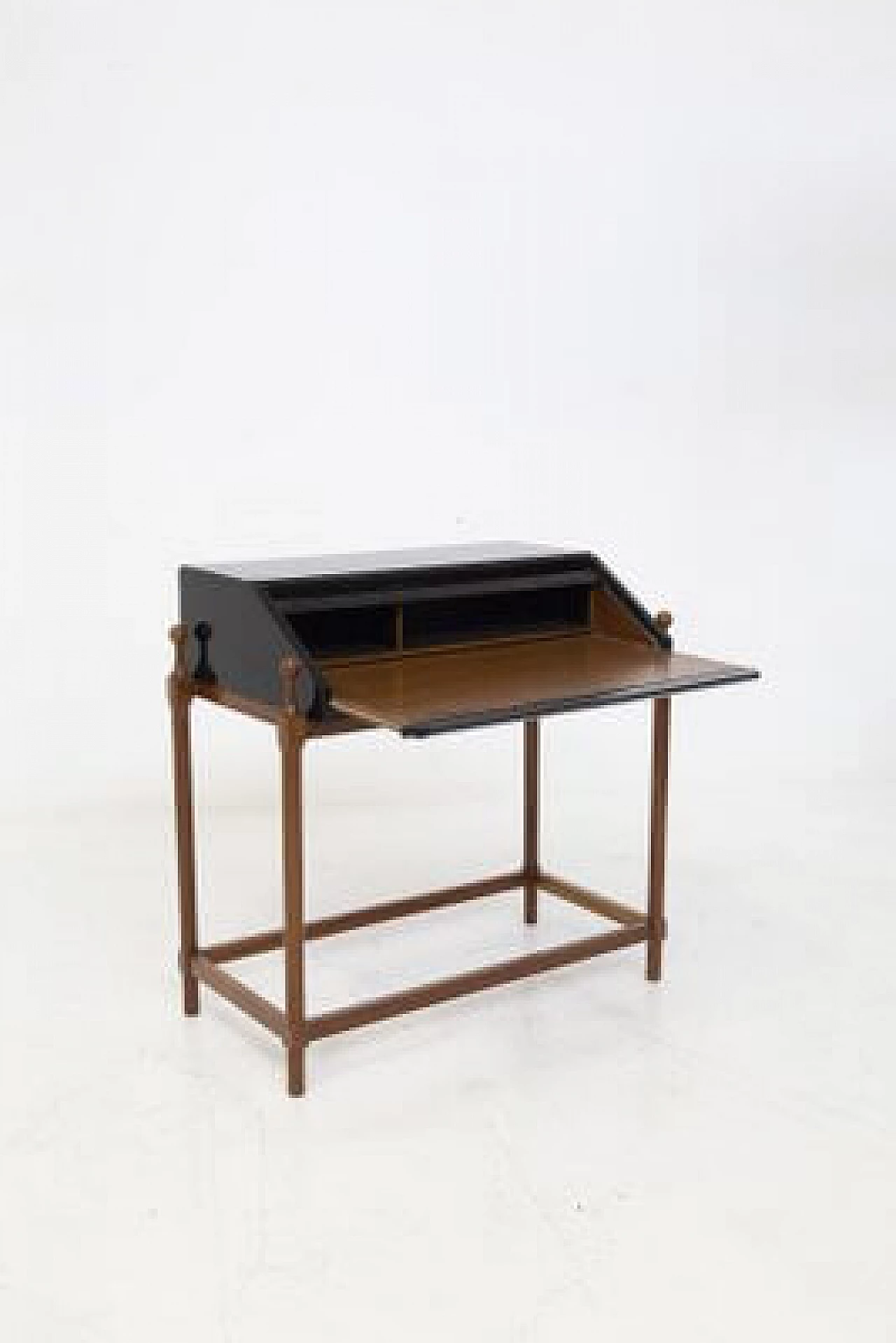 Wooden desk with casters by Fratelli Proserpio, 1950s 11