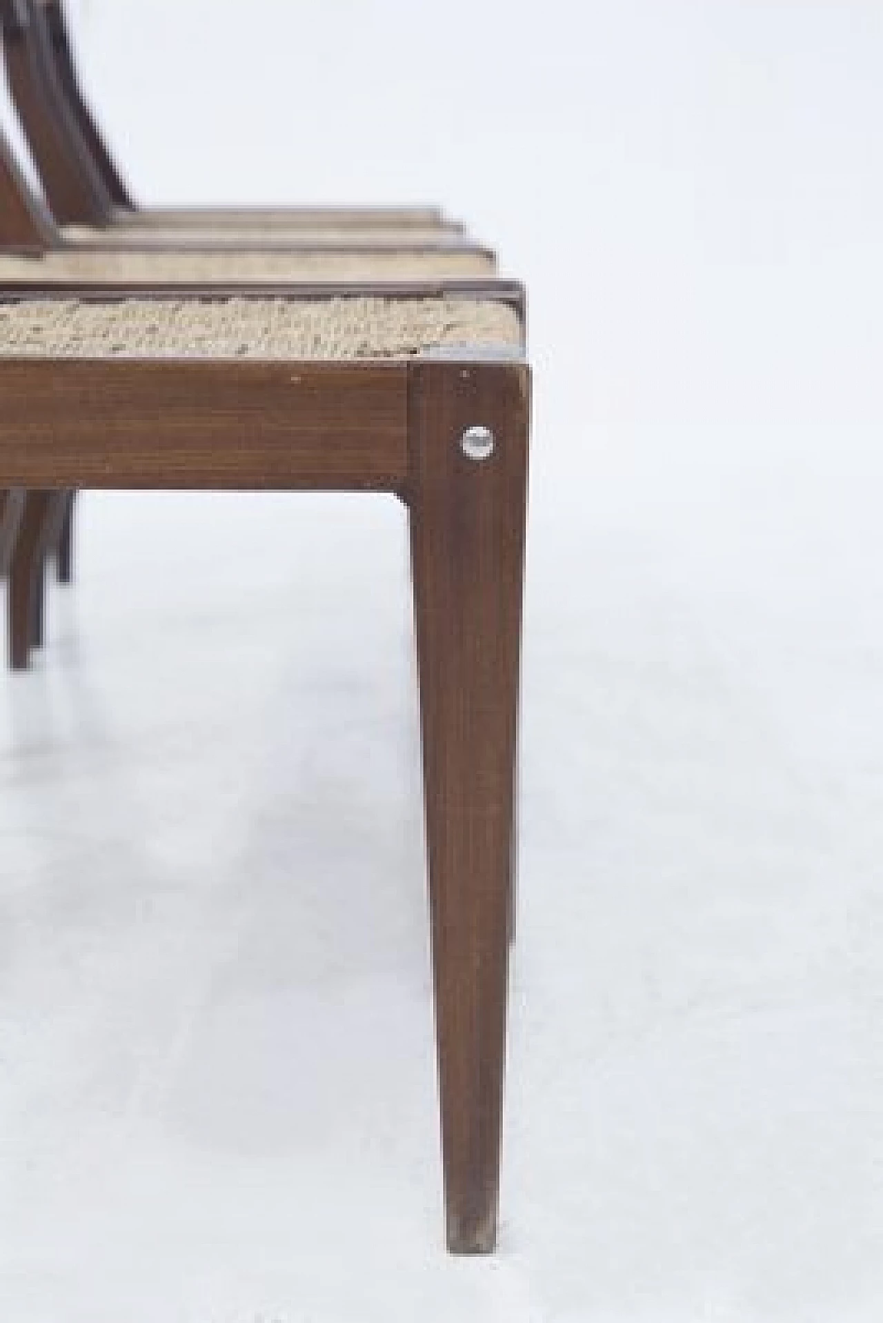 4 Sedie in legno con seduta in paglia di Carlo Santi per Arform, anni '50 14