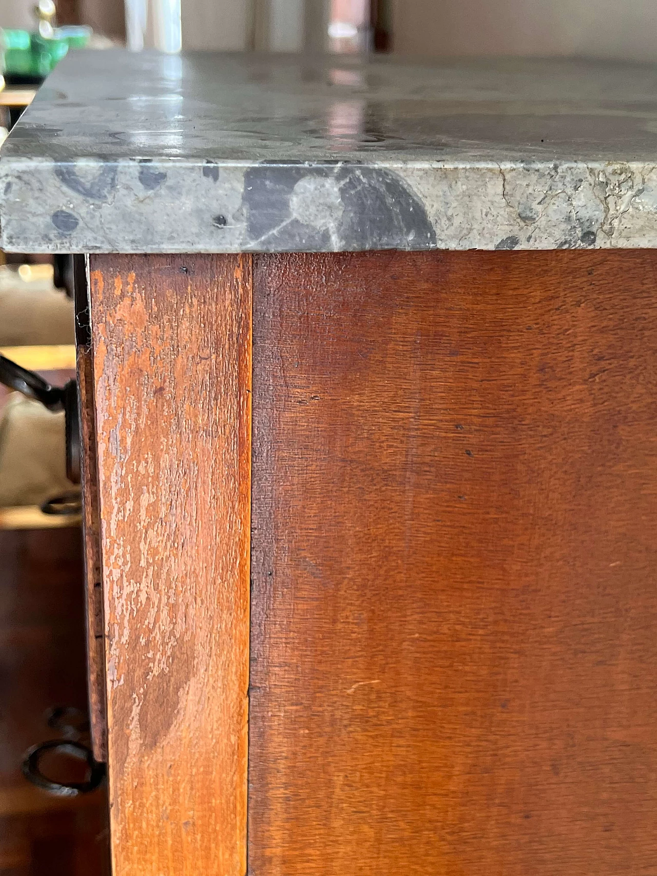 Empire style mahogany dresser with marble top, early 20th century 3