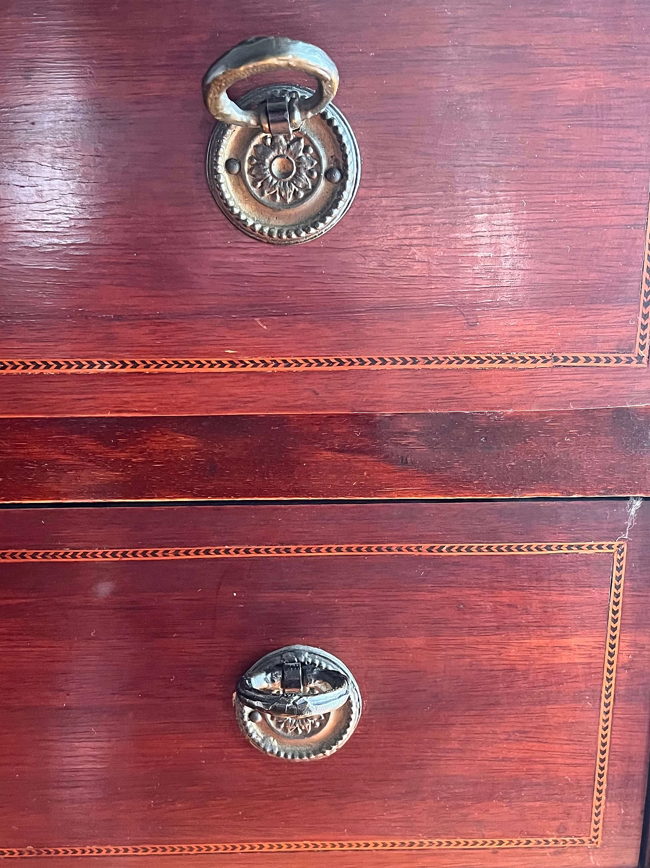 Empire style mahogany dresser with marble top, early 20th century 6