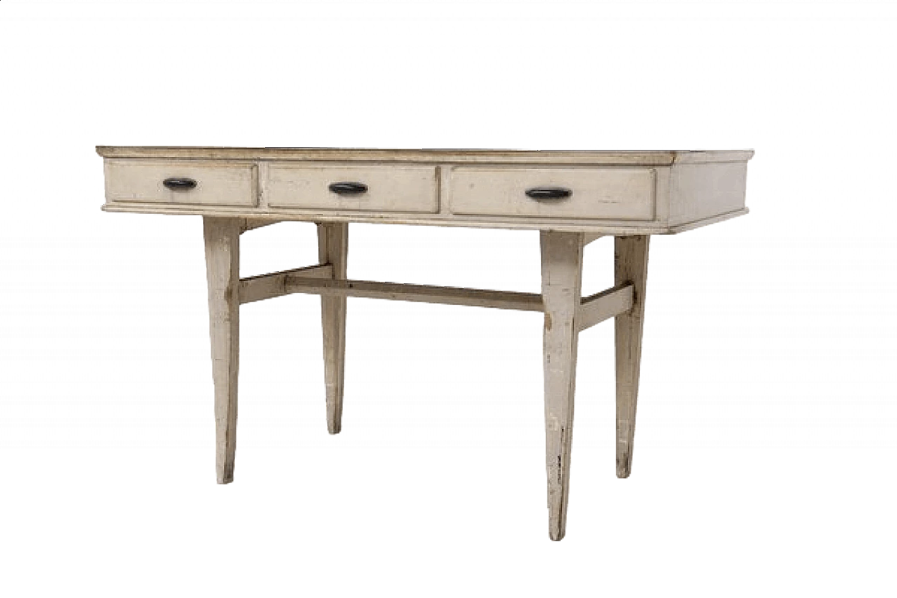 Scrivania in legno chiaro verniciato, '900 13