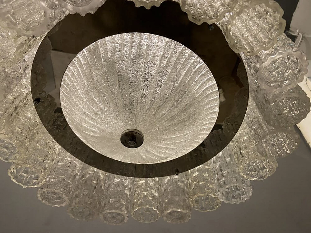 Lampadario in vetro di Murano di Toni Zuccheri, anni '70 9