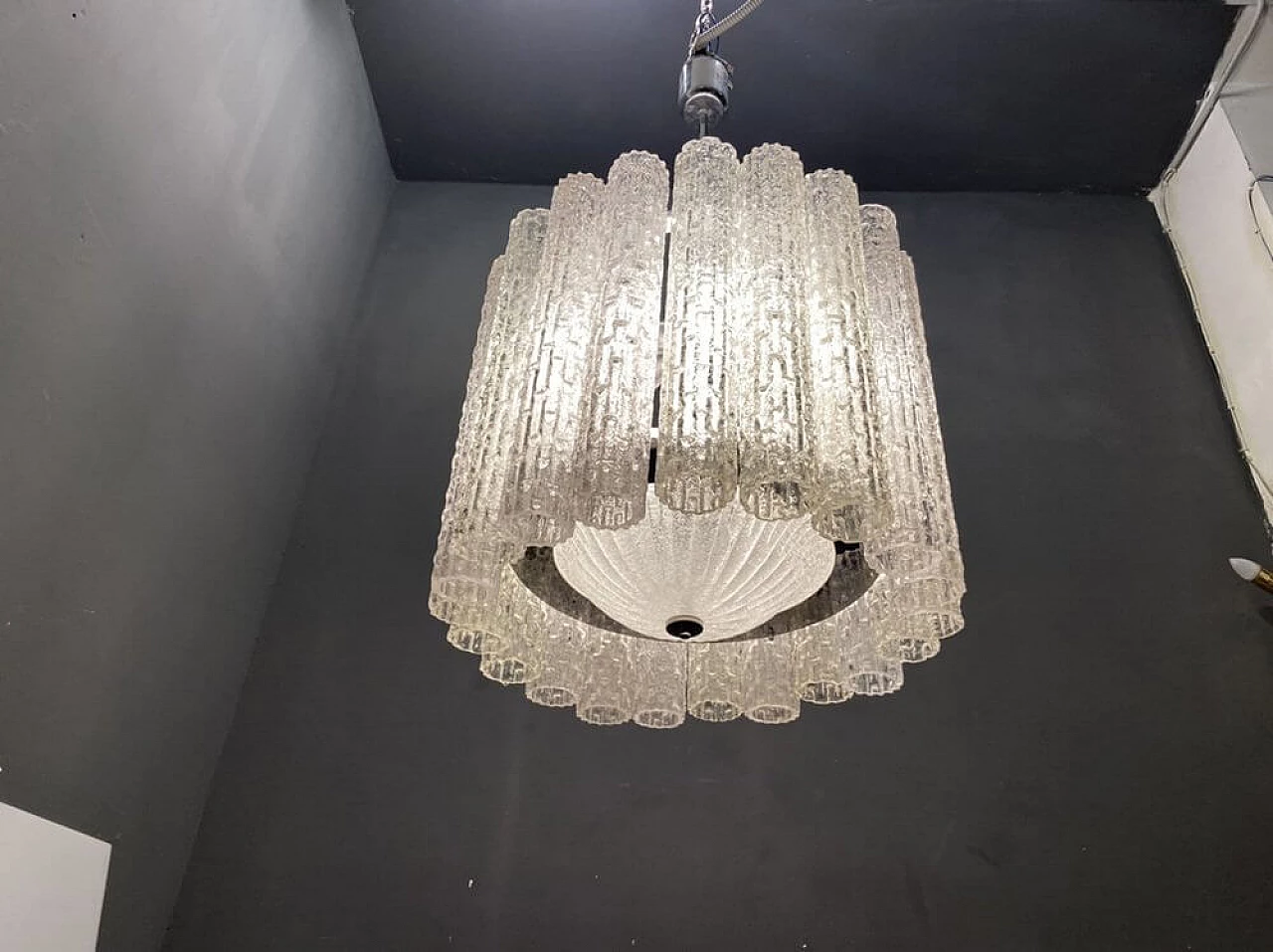 Lampadario in vetro di Murano di Toni Zuccheri, anni '70 10