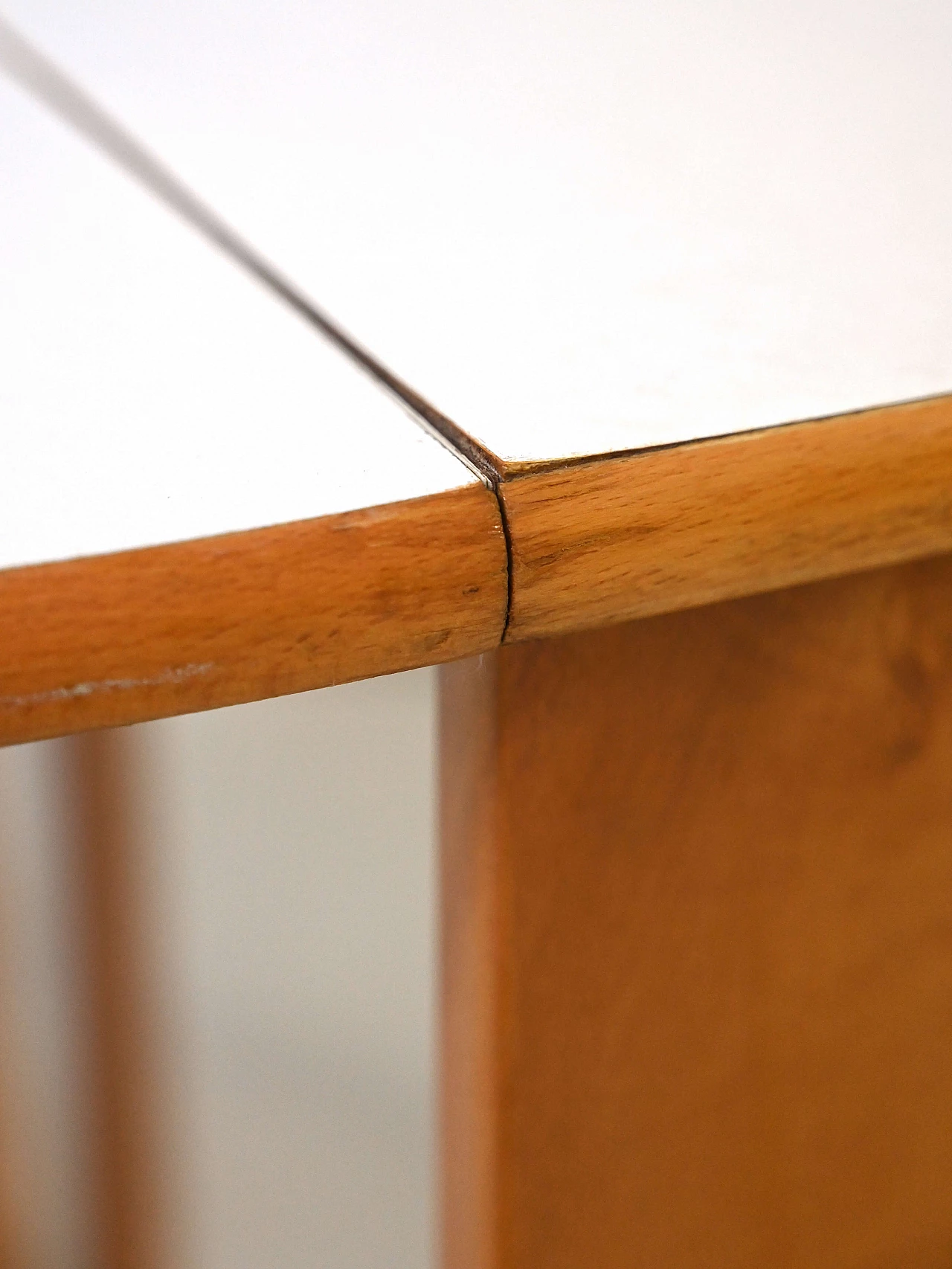 Oval table with side wings and white formica top, 1960s 11
