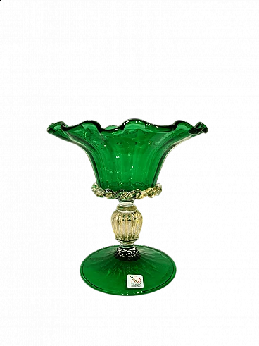 Murano blown glass chalice by Fornace Formentello, 1980s