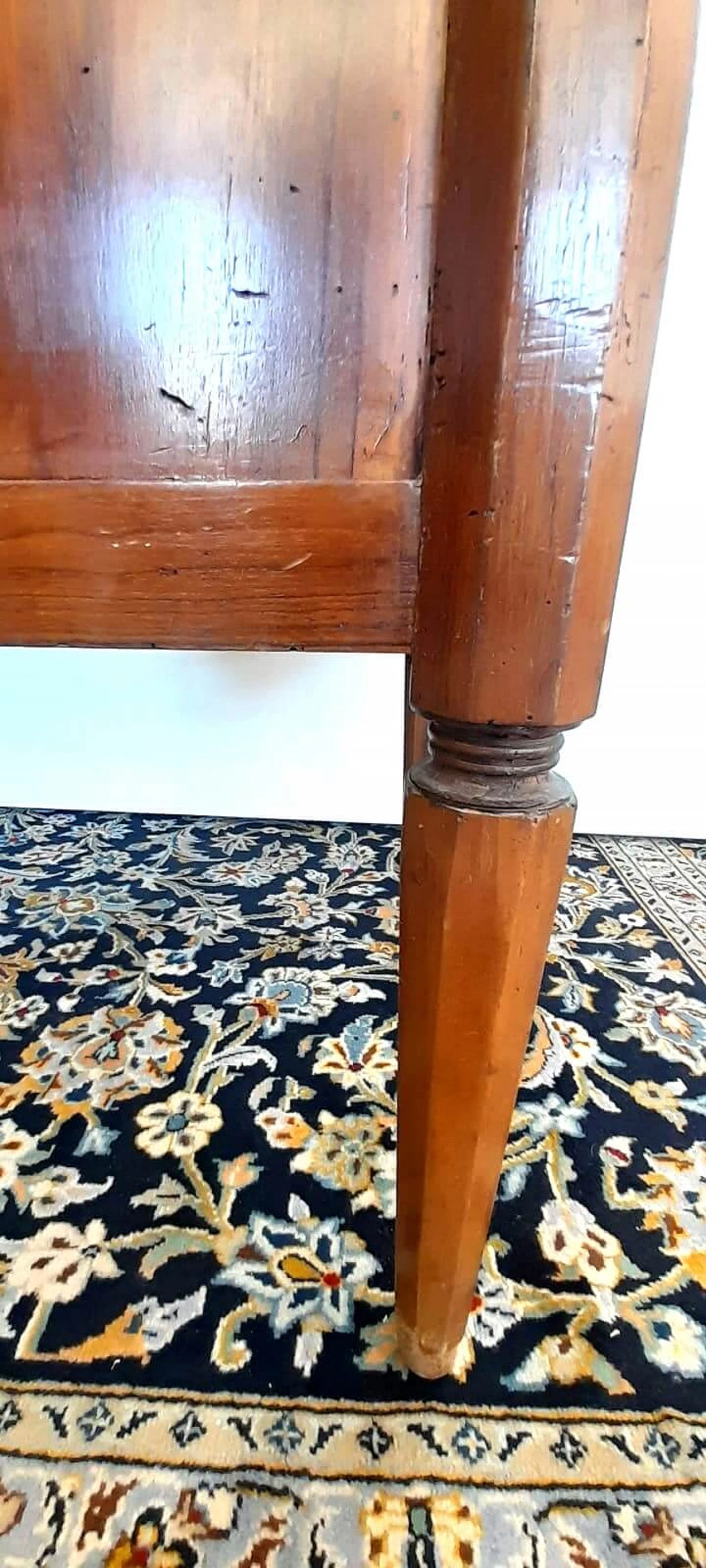 Solid walnut centre desk, 19th century 9