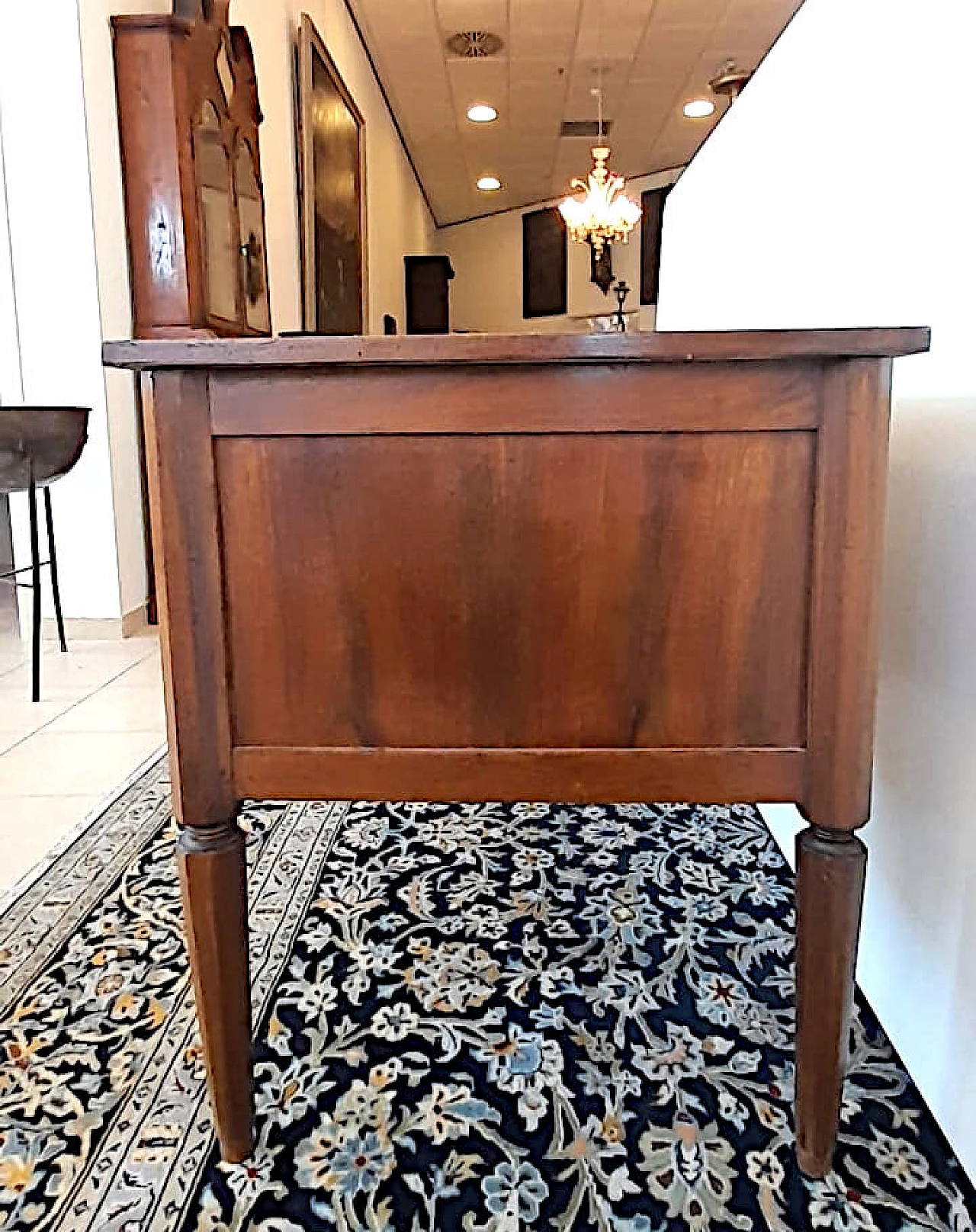 Solid walnut centre desk, 19th century 10