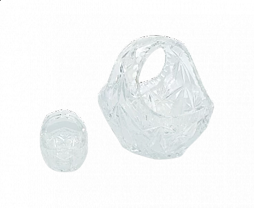 Pair of crystal baskets for Huta Szkła Julia, 1980s