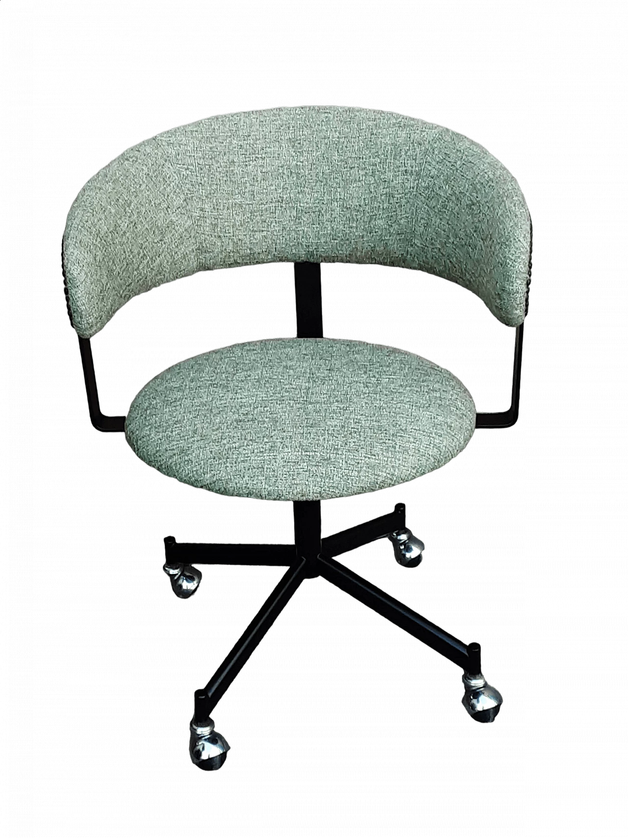 Office armchair in bouclé fabric, 1950s 4