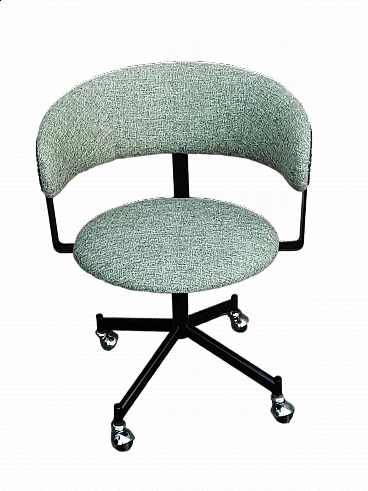 Office armchair in bouclé fabric, 1950s