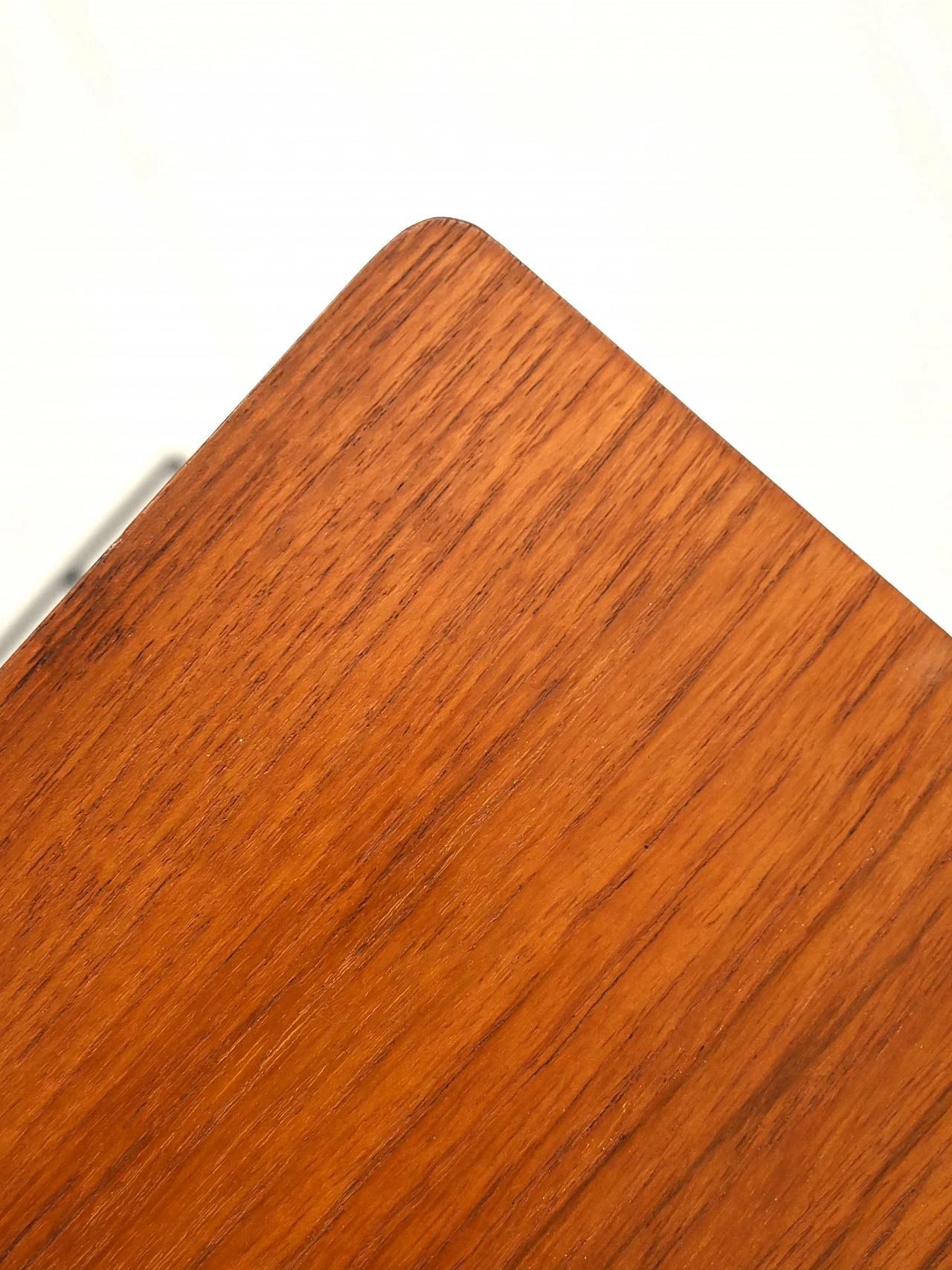 Pair of side tables in teak and black metal, 1960s 7