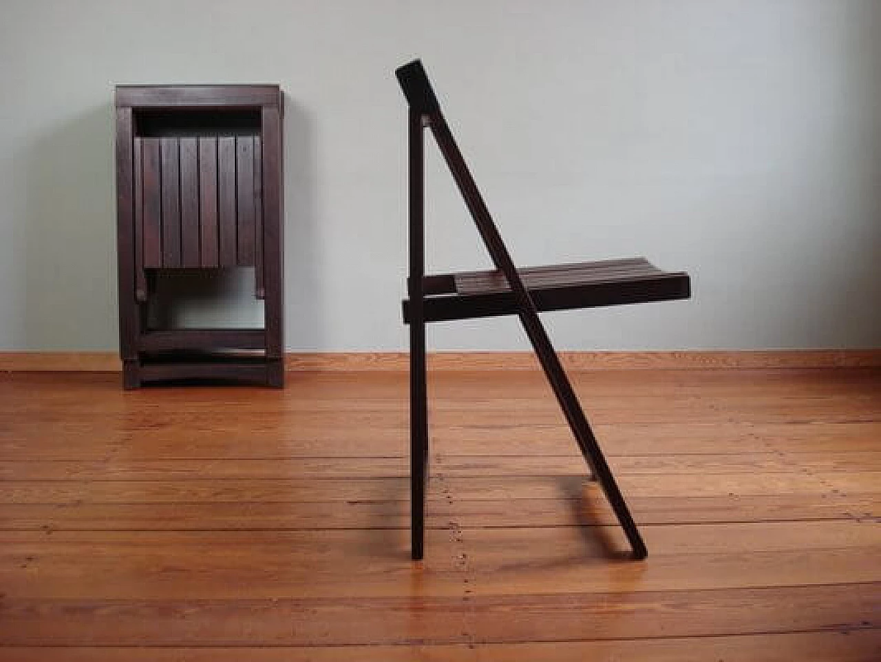 6 Beech folding chairs by Aldo Jacober for Alberto Bazzani, 1960s 4