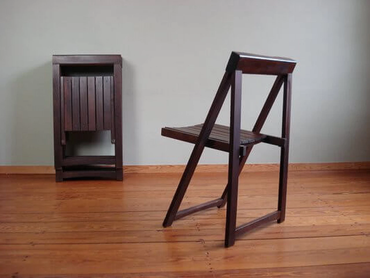 6 Beech folding chairs by Aldo Jacober for Alberto Bazzani, 1960s 5