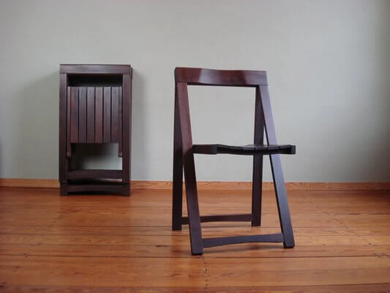 6 Beech folding chairs by Aldo Jacober for Alberto Bazzani, 1960s 6