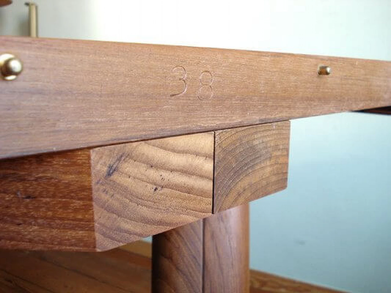 Tavolo rotondo allungabile in teak di Dyrlund, anni '70 21