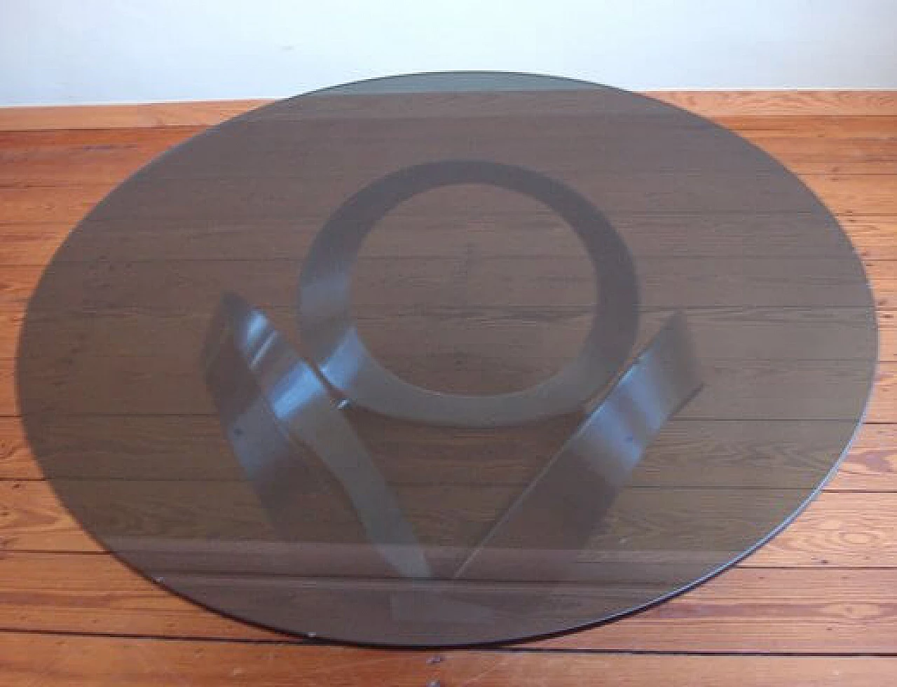 Tavolino in alluminio e vetro di Knut Hesterberg, anni '60 16