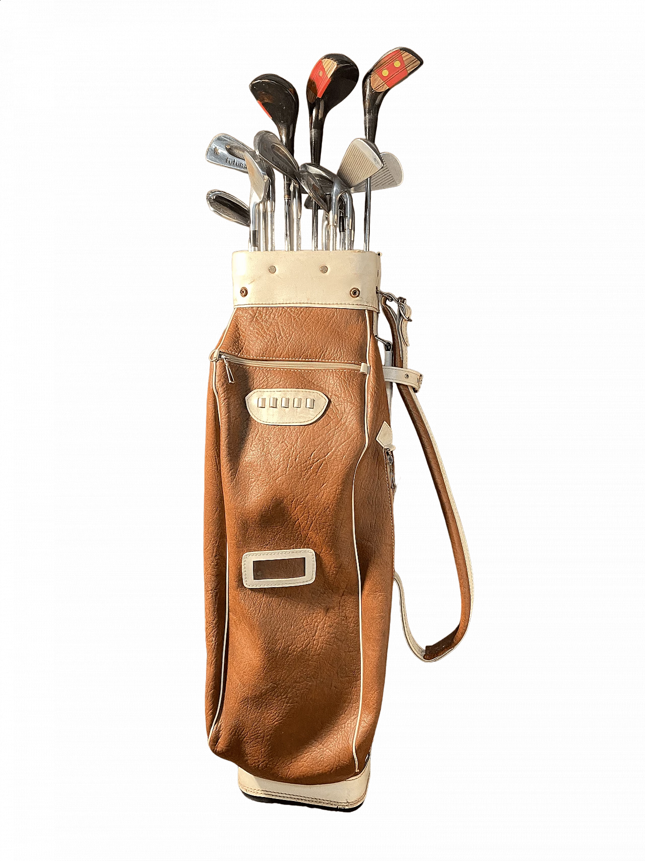 Sacca da golf con tredici mazze, anni '70 intOndo