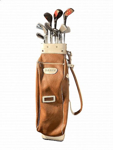 Sacca da golf con tredici mazze, anni '70 intOndo