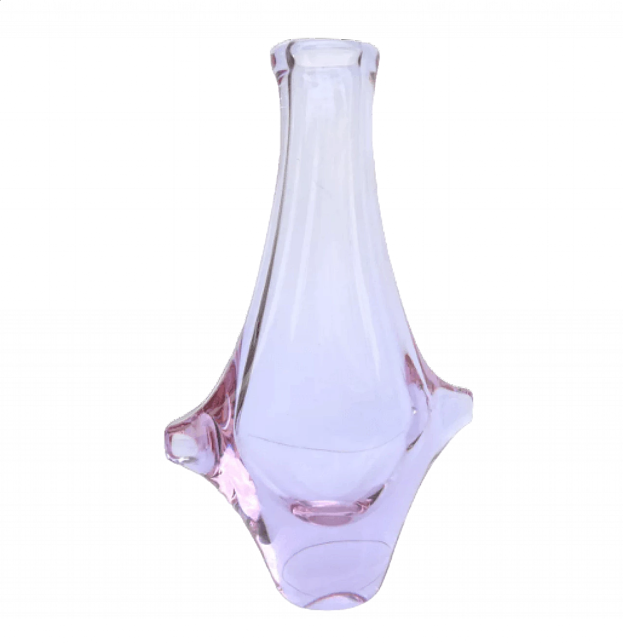 Glass vase by Miloslav Klinger for Železny Brod Sklo (ZBS), 1960s 8