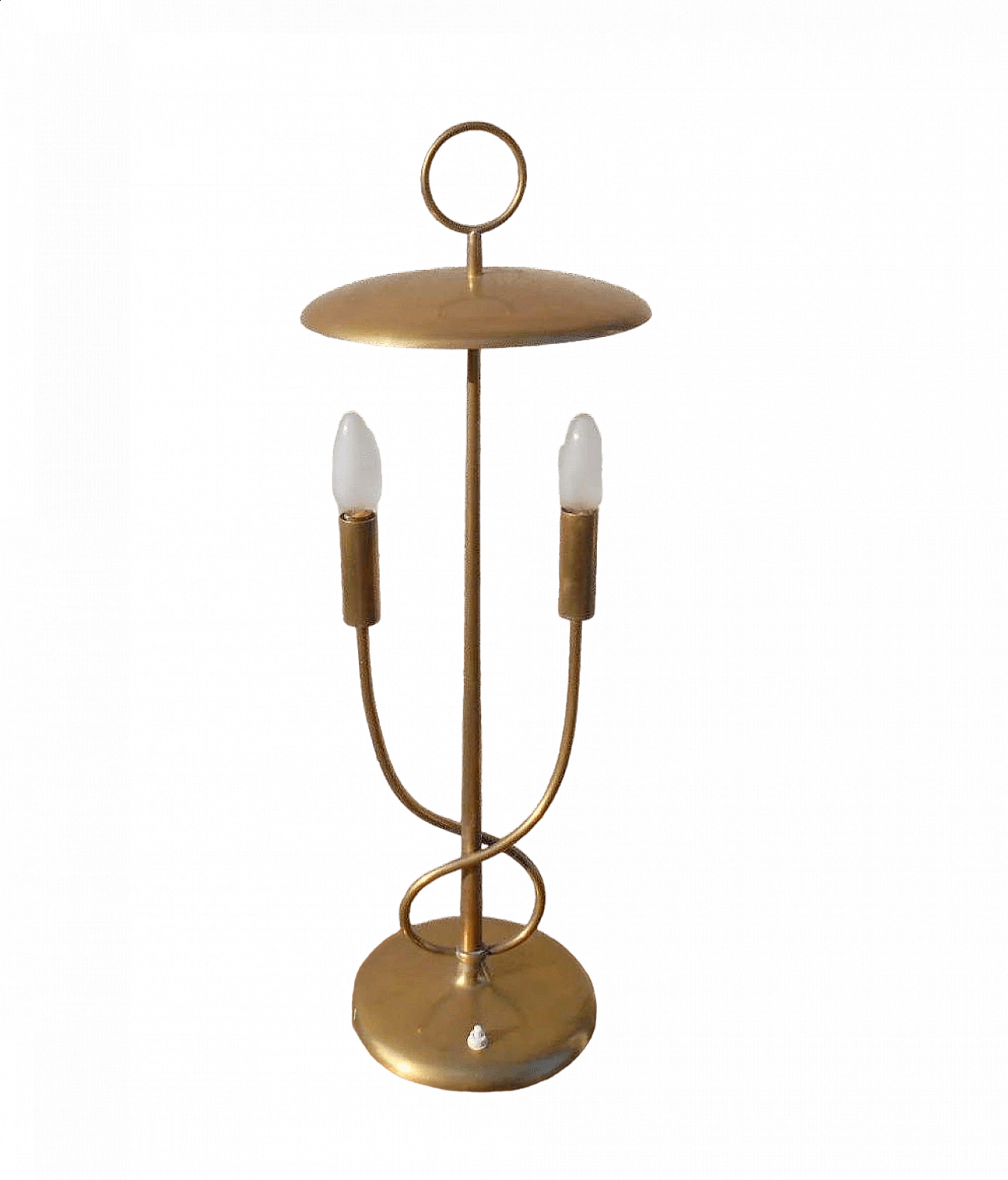 Brass table lamp in the style of Angelo Lelli, 1940s 13