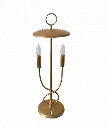 Brass table lamp in the style of Angelo Lelli, 1940s