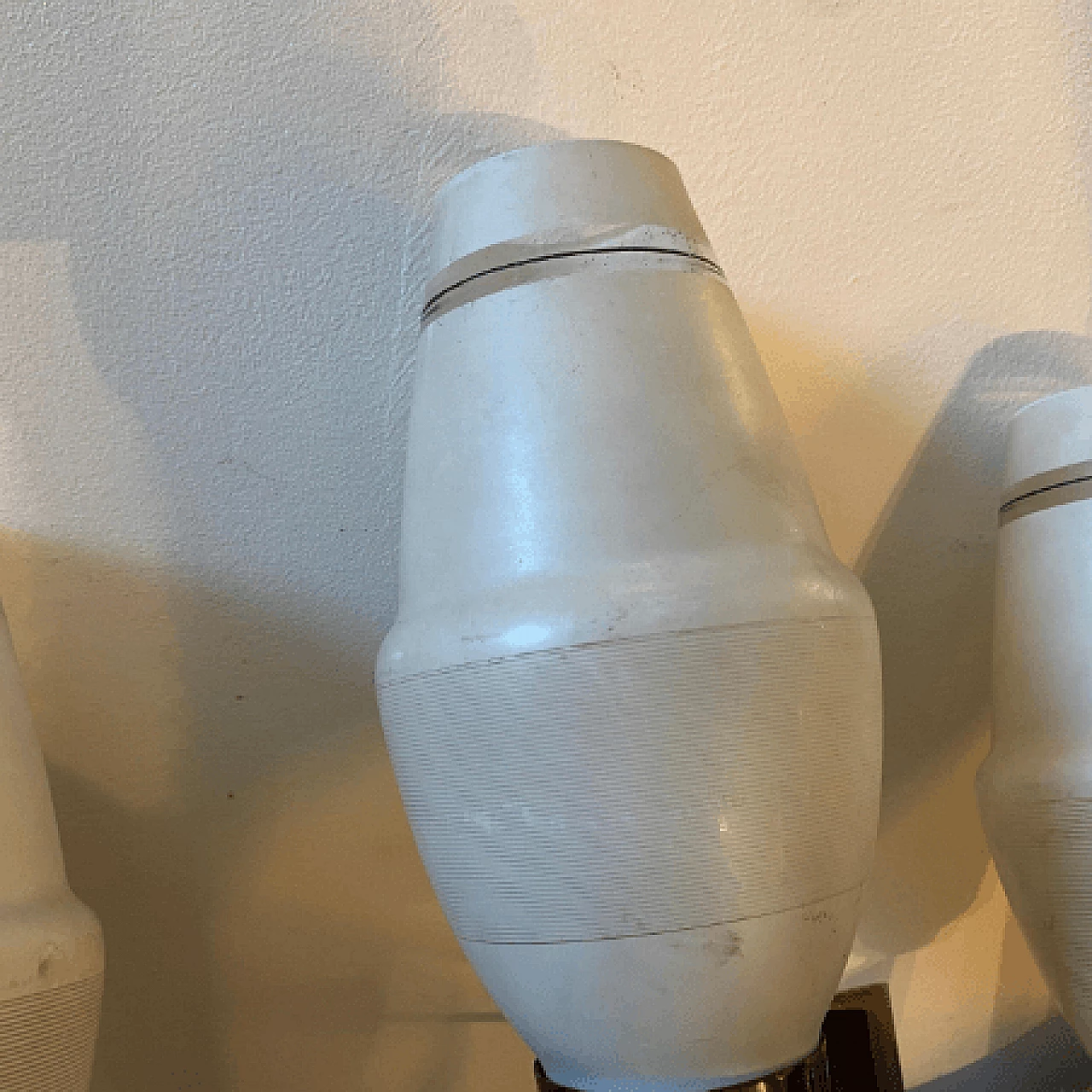 Pair of brass and glass sconces in the style of Arredoluce, 1960s 7