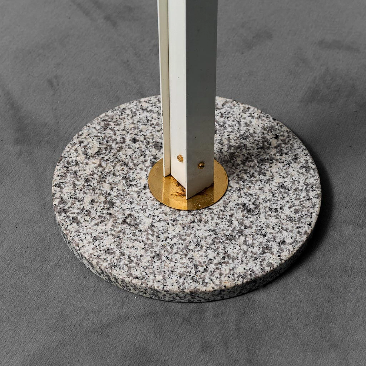 Four-arm metal coat stand with marble base, 1970s 3