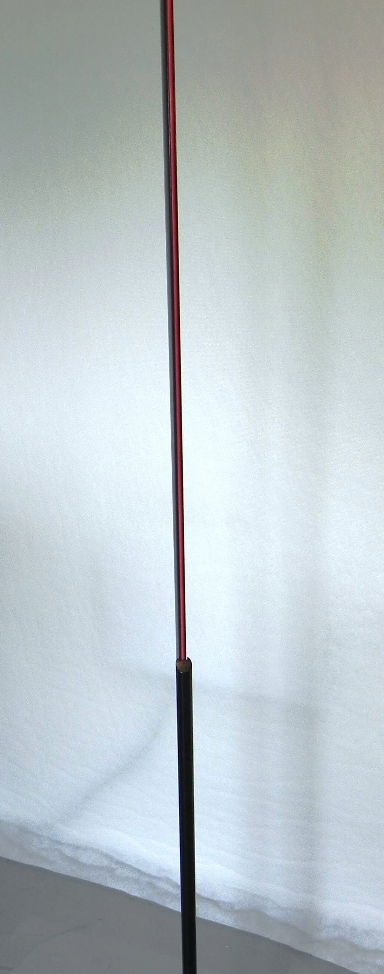 Lampada a stelo con diffusore in vetro acidato, anni '80 4