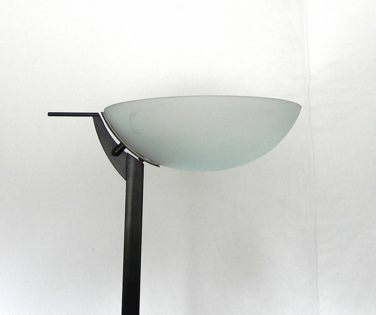Floor lamp with etched glass diffuser, 1980s 12