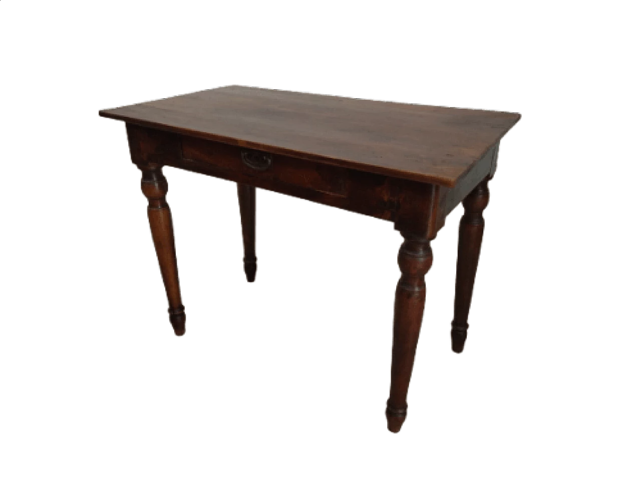 Louis Philippe table in walnut-stained poplar, 19th century 1