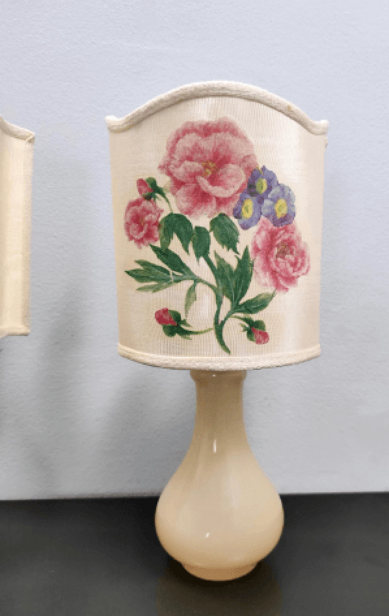 Coppia di lampade con decorazione floreale di Gino Cenedese, anni '60 4