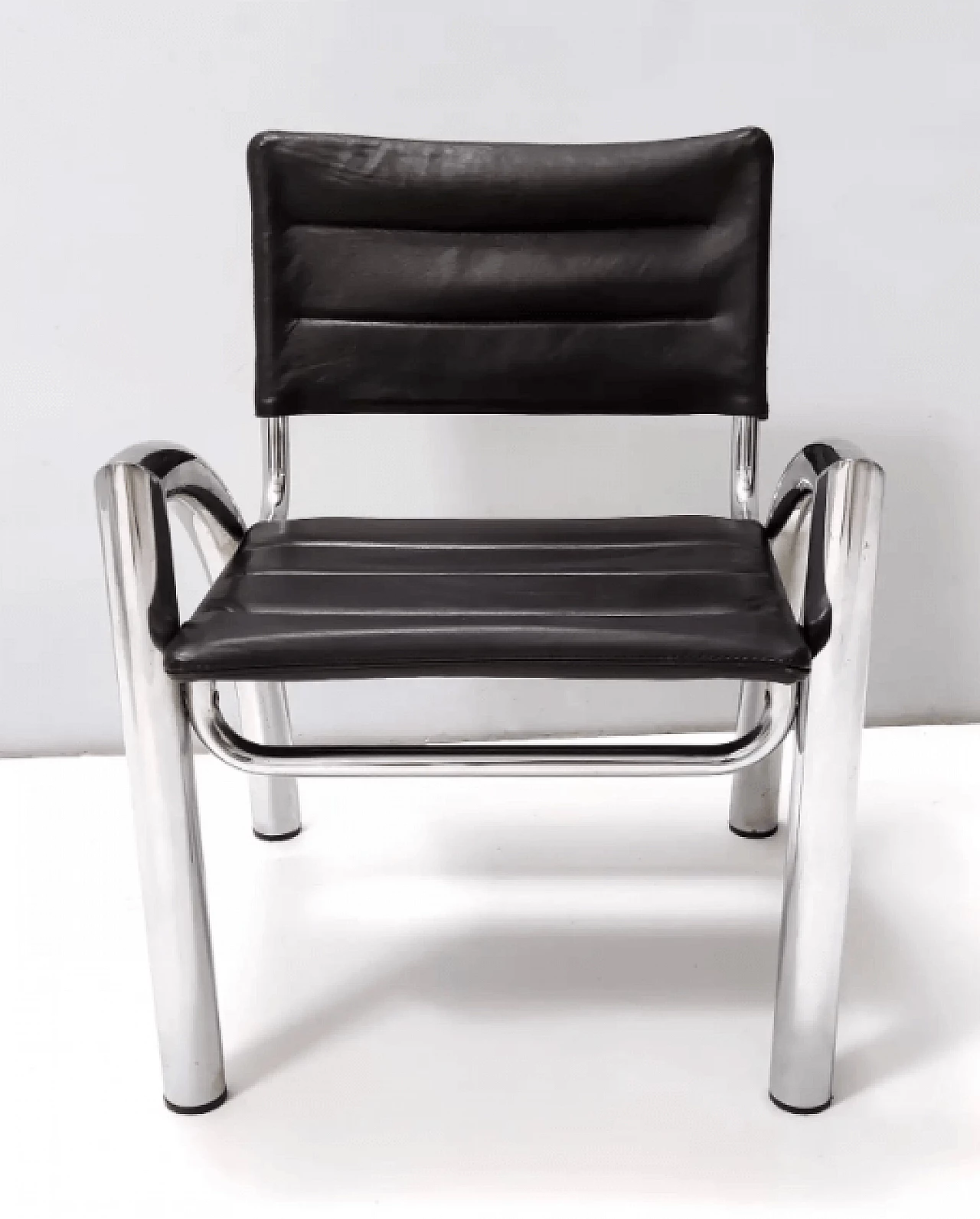 4 Cassiopea leather chairs by Gae Aulenti for Elam, 1970s 4