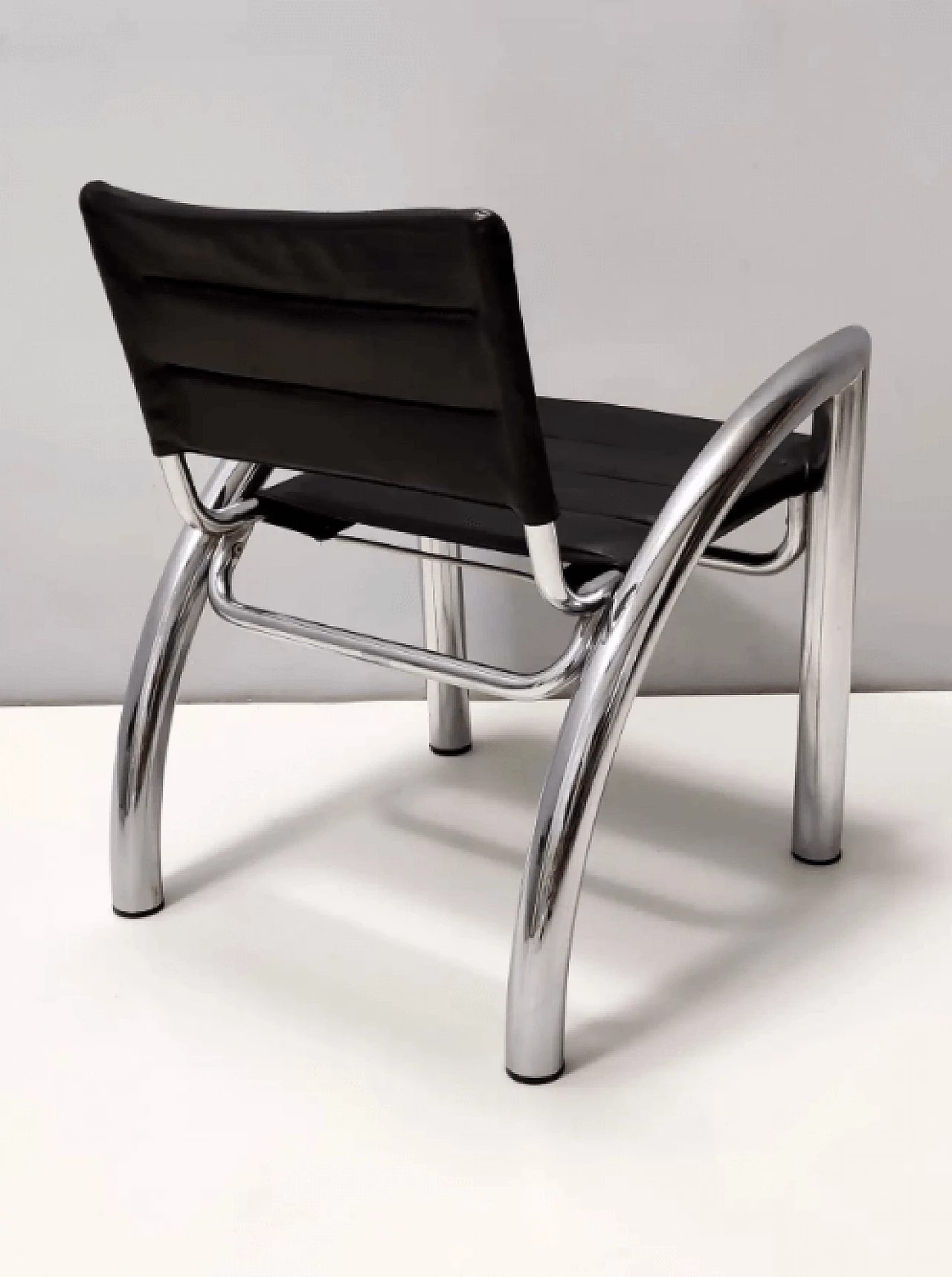 4 Cassiopea leather chairs by Gae Aulenti for Elam, 1970s 5
