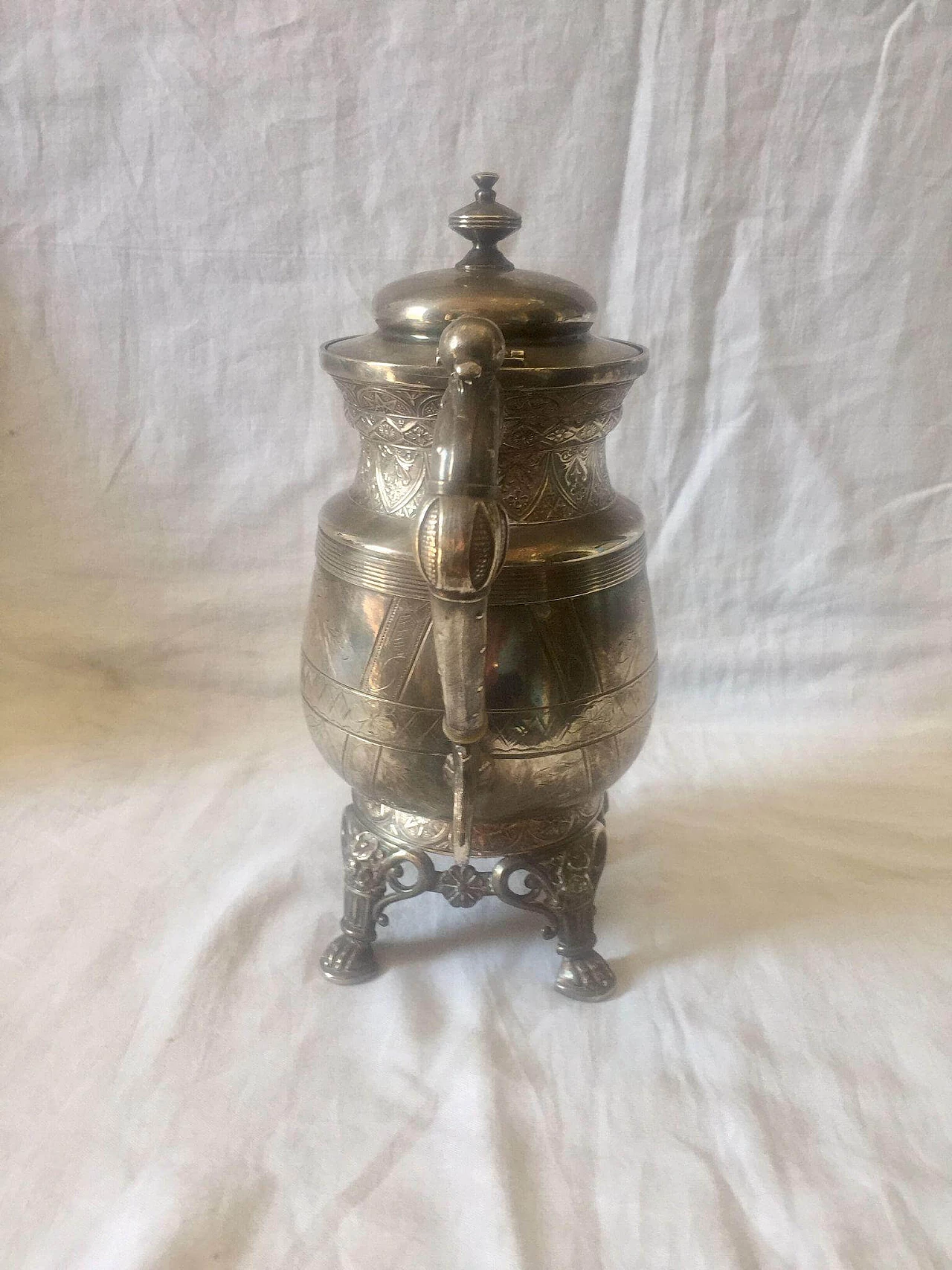 Silver-plated coffee pot by Derby Silver Company, late 19th century 1