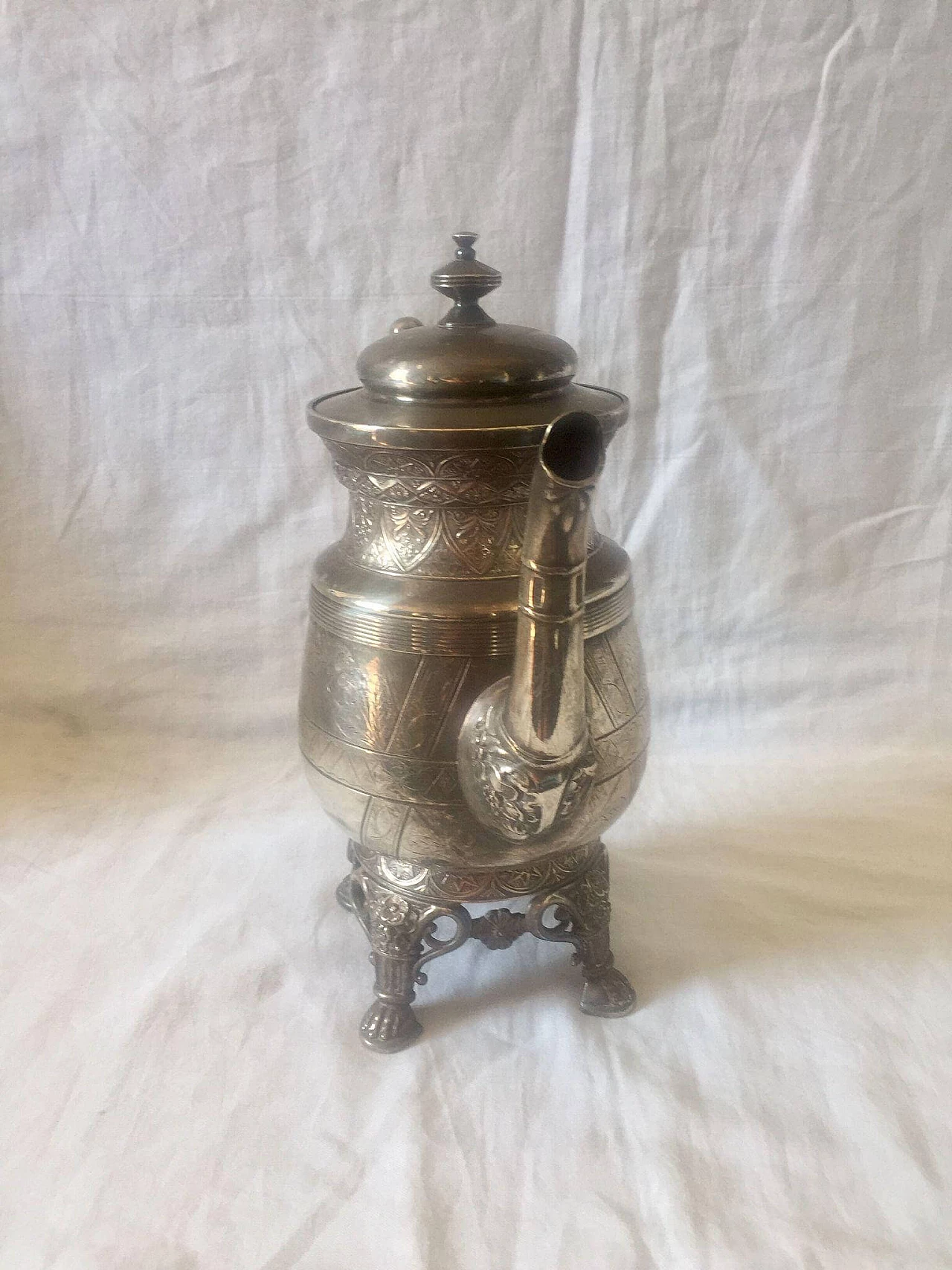 Silver-plated coffee pot by Derby Silver Company, late 19th century 5