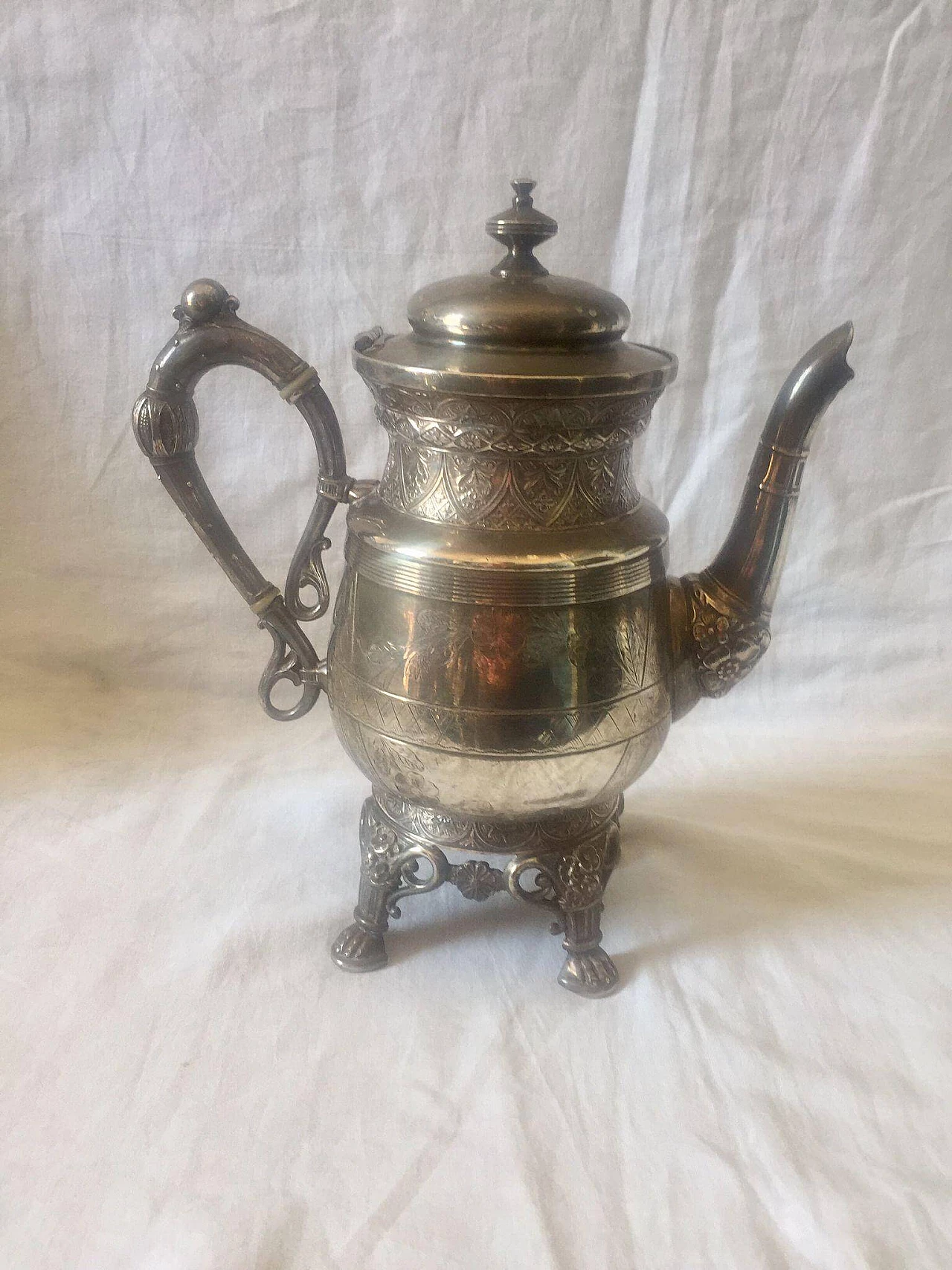 Silver-plated coffee pot by Derby Silver Company, late 19th century 6