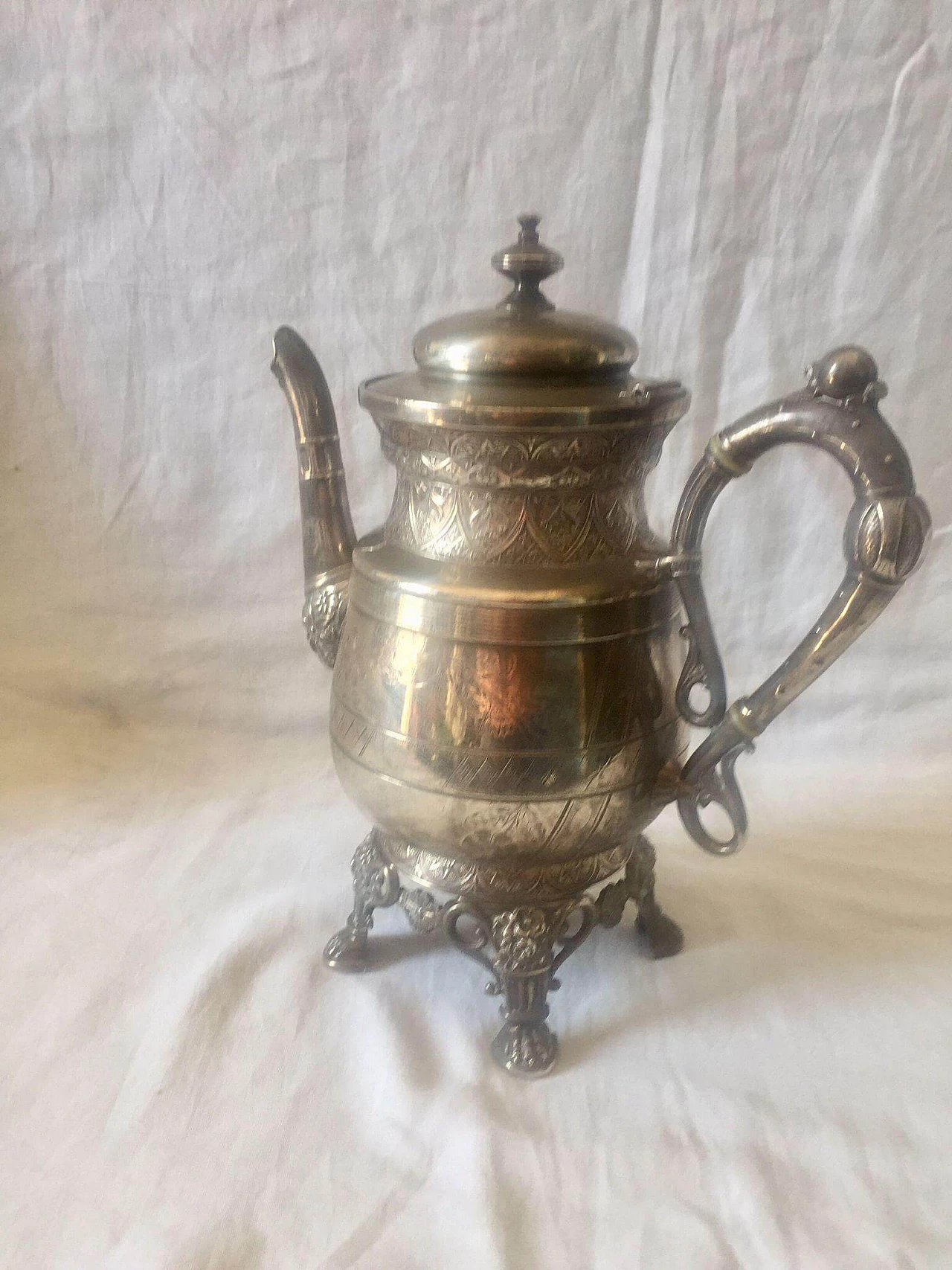 Silver-plated coffee pot by Derby Silver Company, late 19th century 8